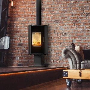 Kaminofen KOZA Enyo Flat 03 – 6 kW, drehbar, modern & effizient