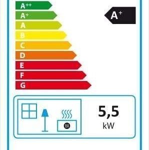 Oranier Kaminofen Rota Top 2.0 – 5,5 kW mit Sandstein-Abdeckung
