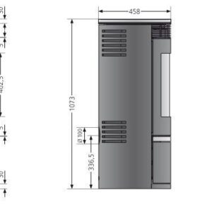 Oranier Kaminofen Rota Top 2.0 – 5,5 kW mit Sandstein-Abdeckung